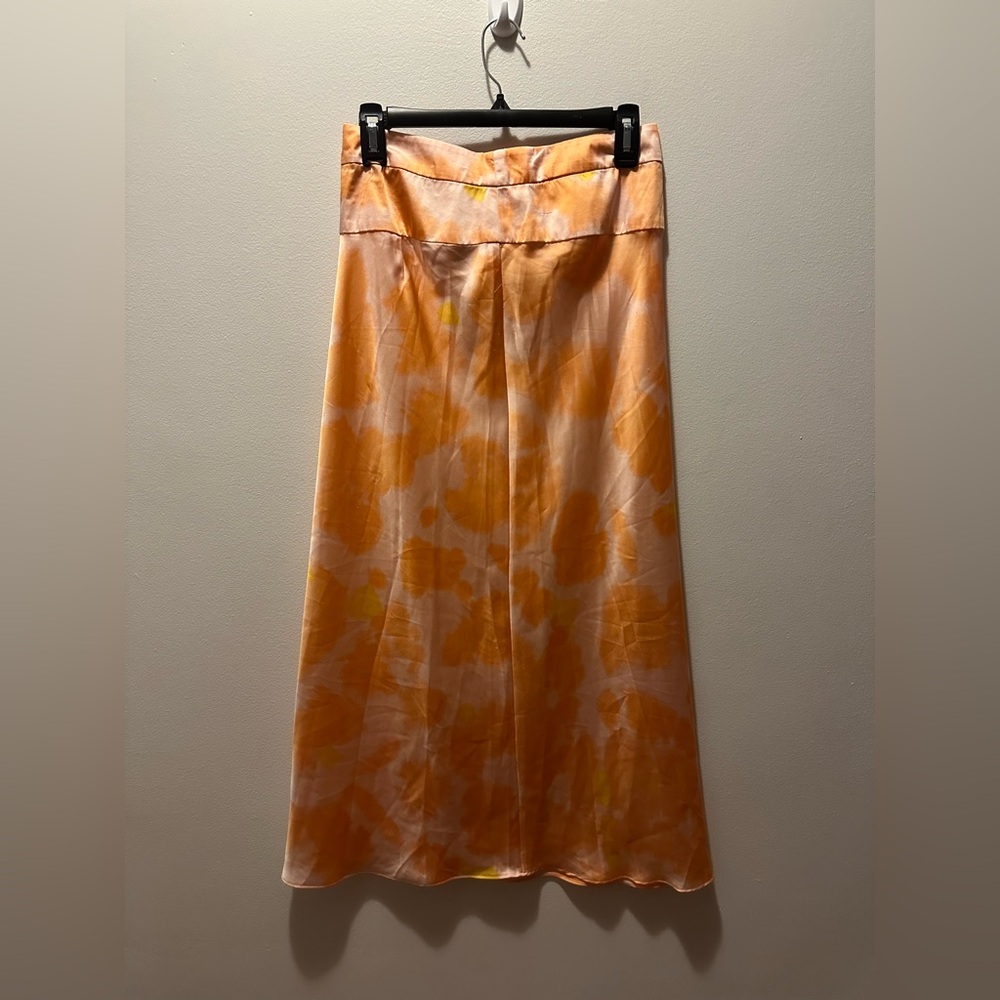 Uniqlo Orange Tie-Dye Maxi Skirt